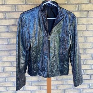 Reitmans Faux Leather Snakeskin Jacket